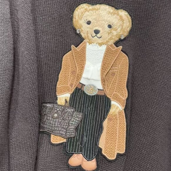 Polo Ralph Lauren Embroidered bear crew neck cashmere sweater - Picture 4 of 4